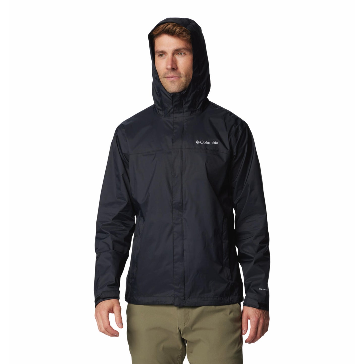 Columbia Men Black Omni-Tech Watertight II Waterproof Rain Jacket