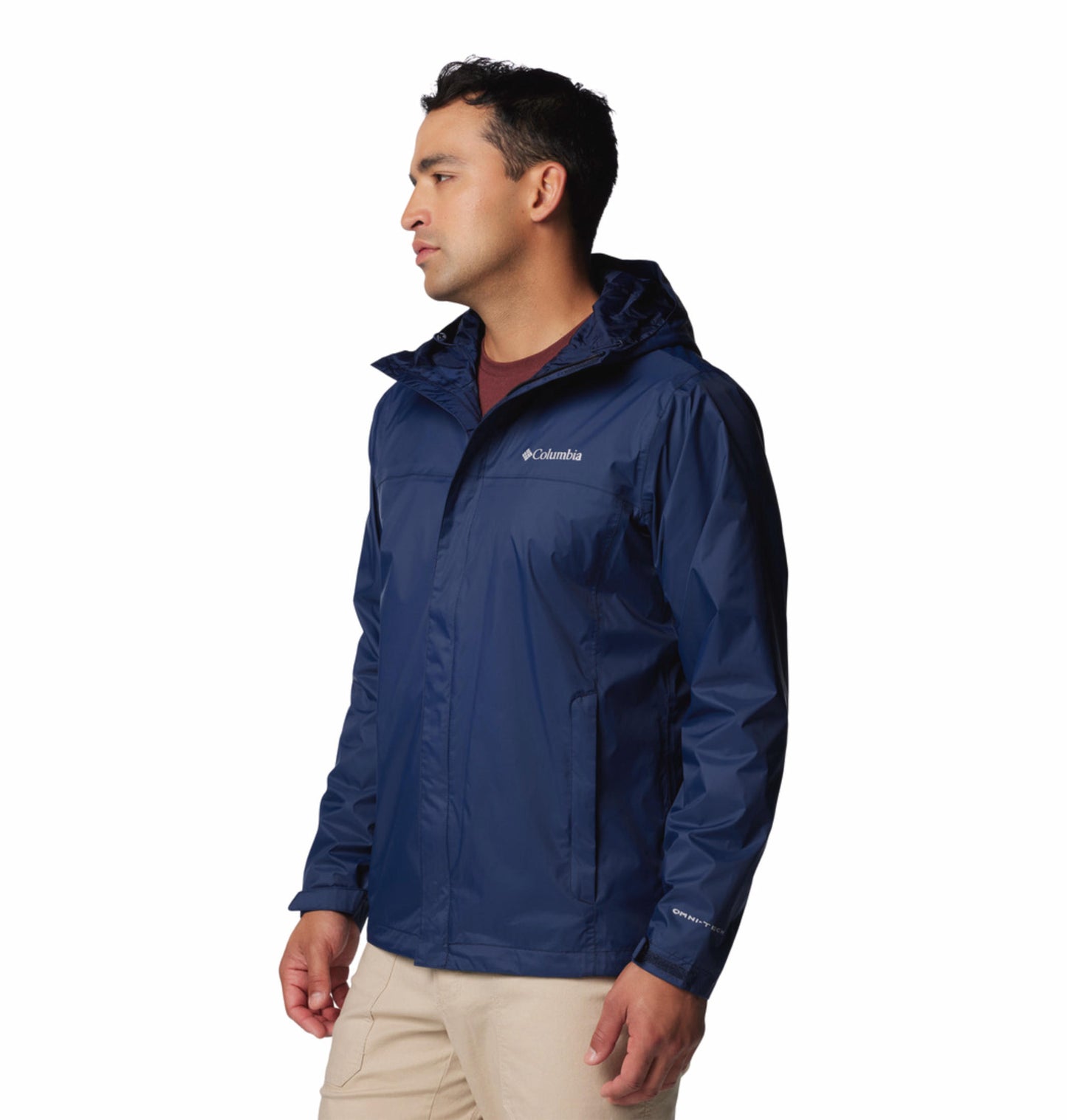 Columbia Mens Navy Blue Omni-Tech Watertight II Rain Jacket