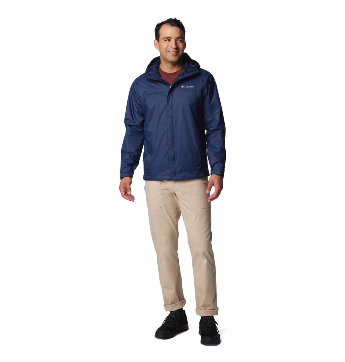 Columbia Mens Navy Blue Omni-Tech Watertight II Rain Jacket