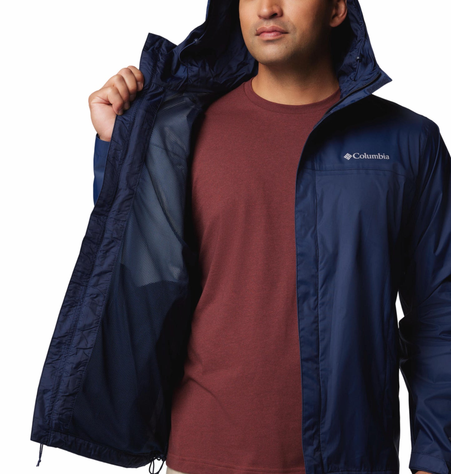 Columbia Mens Navy Blue Omni-Tech Watertight II Rain Jacket