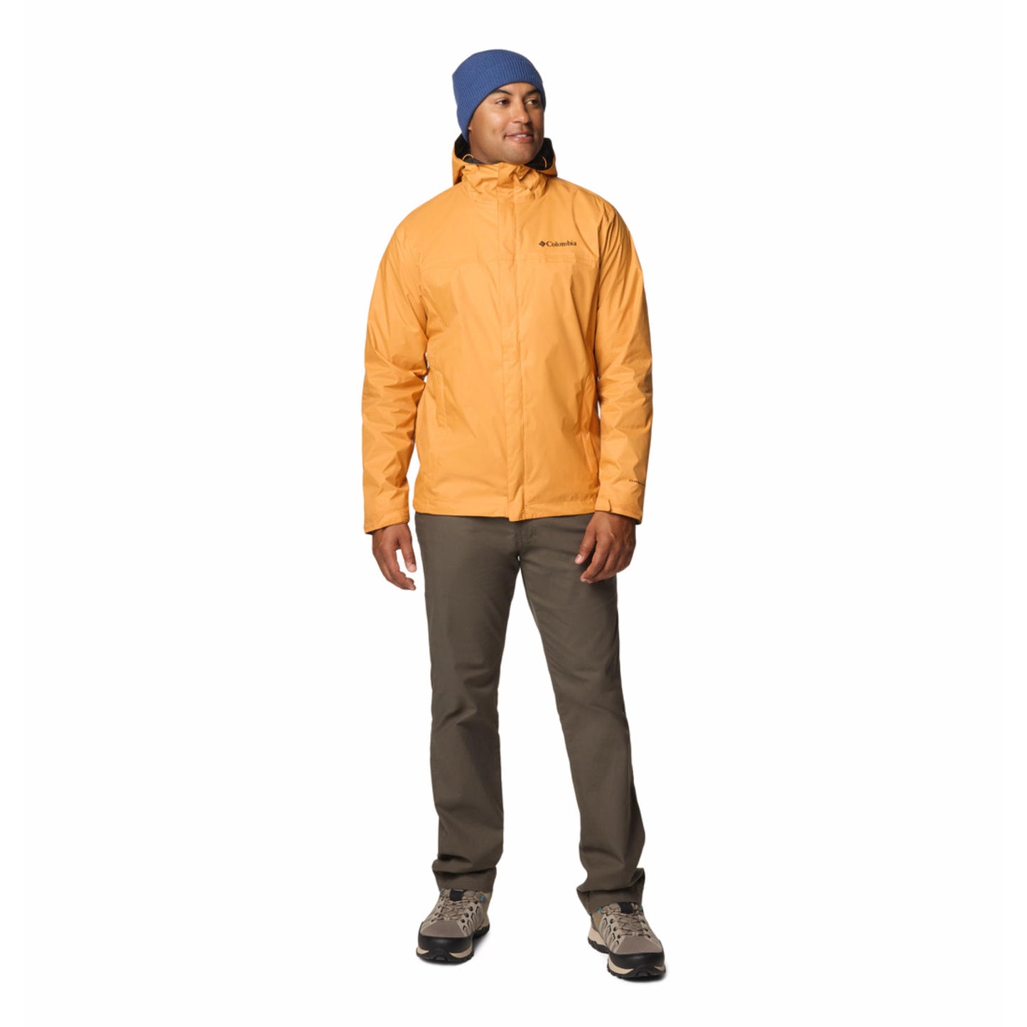 Columbia Men Yellow Omni-Tech Watertight II Waterproof Rain Jacket
