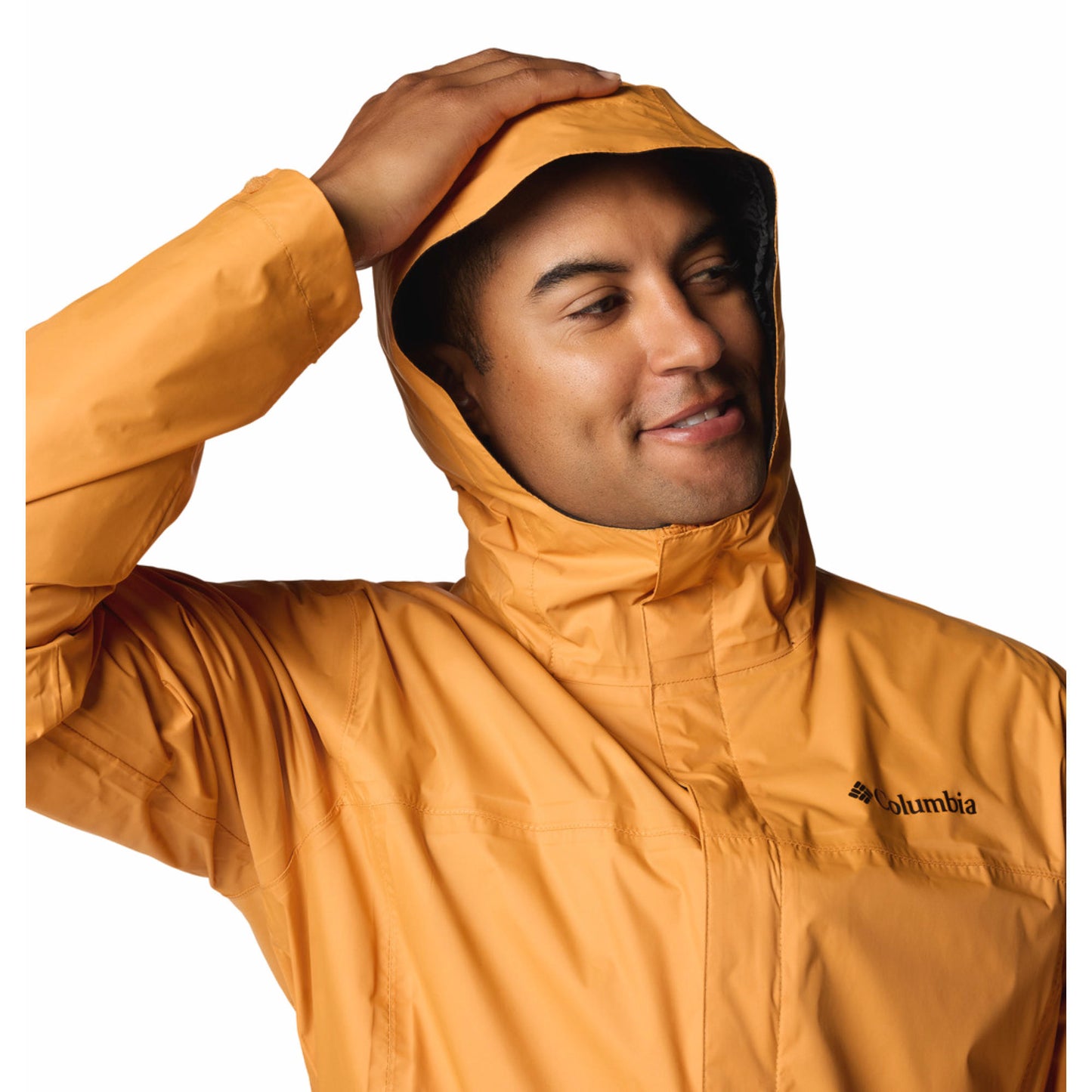 Columbia Men Yellow Omni-Tech Watertight II Waterproof Rain Jacket