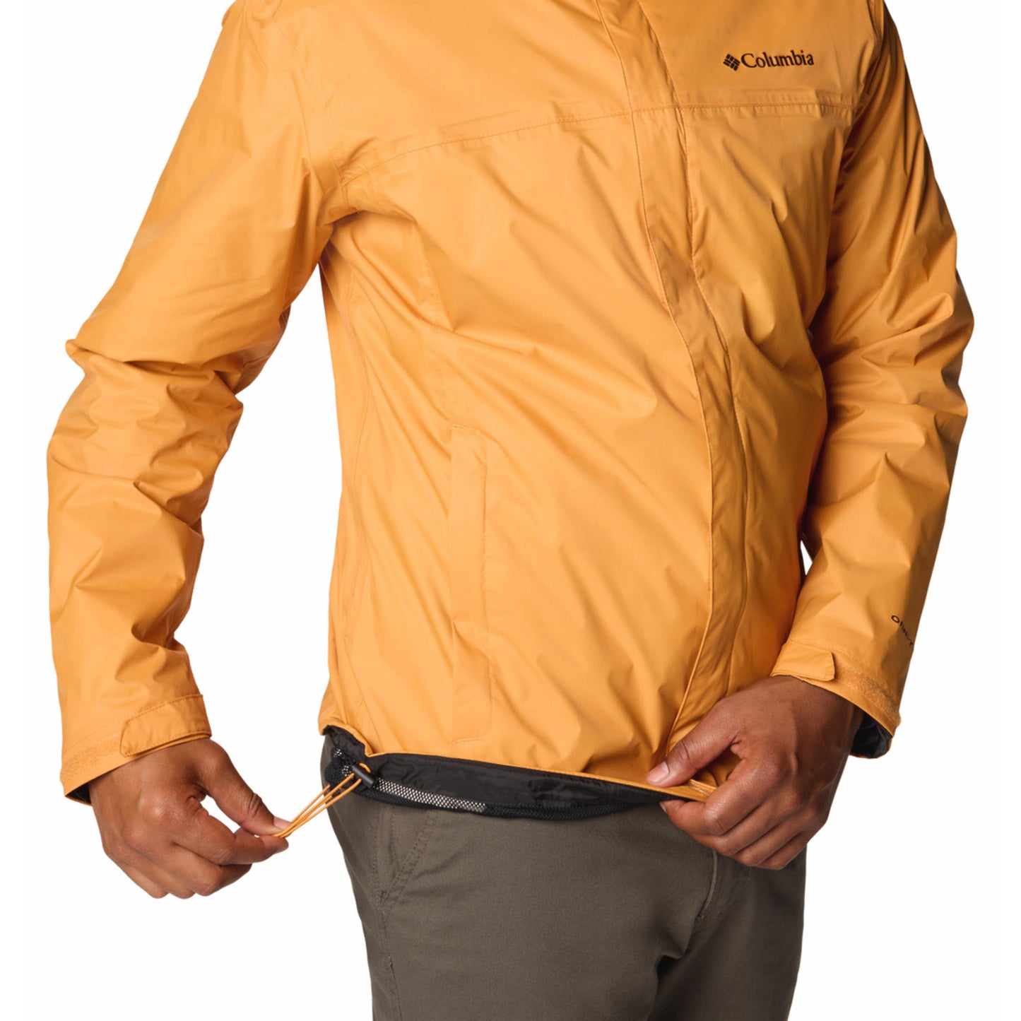 Columbia Men Yellow Omni-Tech Watertight II Waterproof Rain Jacket