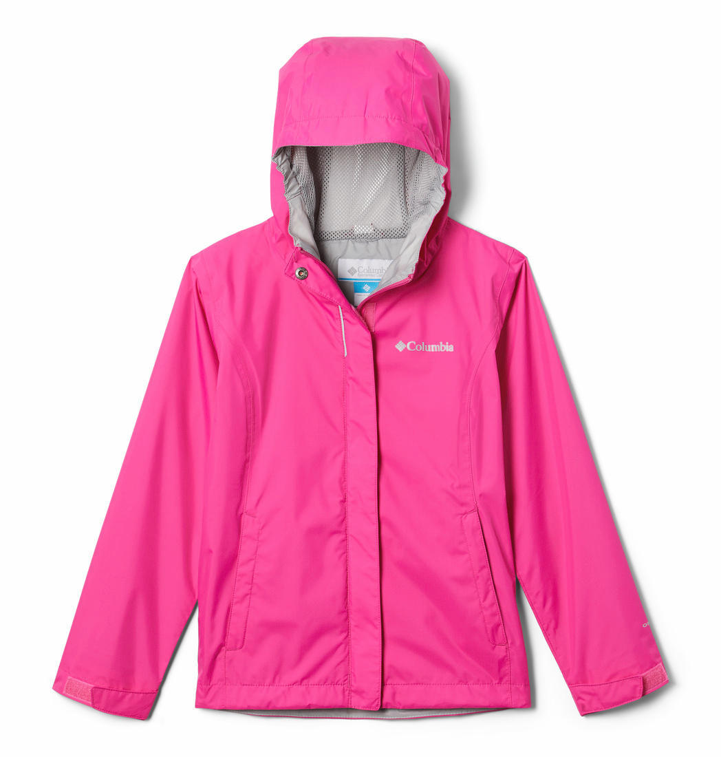 Columbia Kids Girls Pink Arcadia Rain Jacket