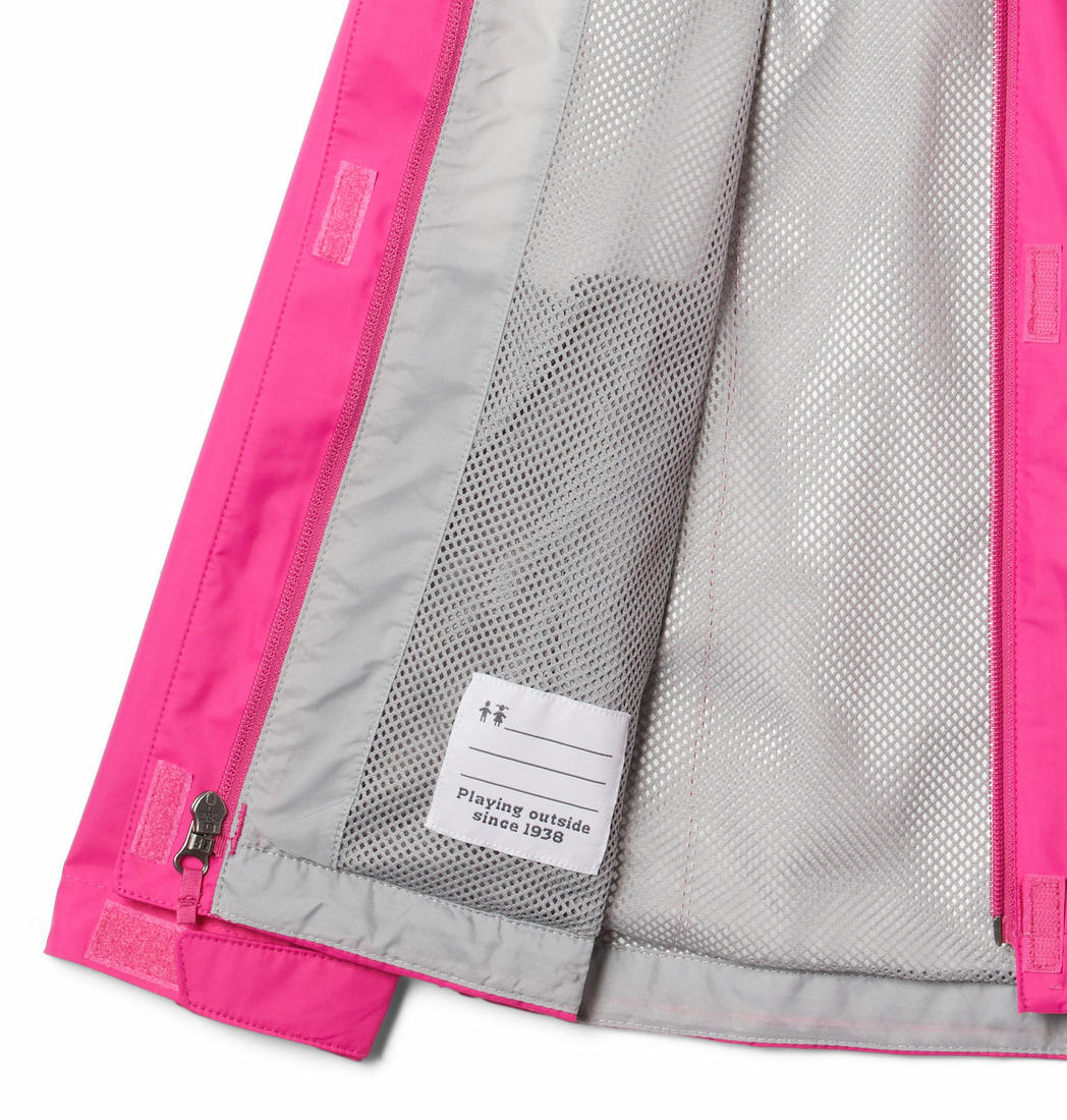 Columbia Kids Girls Pink Arcadia Rain Jacket
