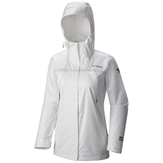 Columbia Women White Outdry Extreme OutDry Ex ECO Tech Shell Waterproof Rain Jacket