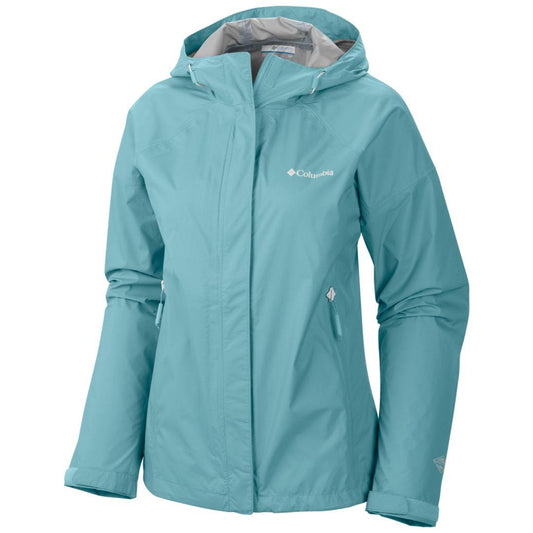 Columbia Women Green Omni-Tech Sleeker Waterproof Rain Jacket