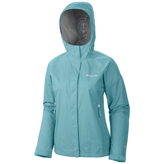 Columbia Women Green Omni-Tech Sleeker Waterproof Rain Jacket