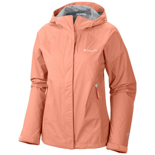 Columbia Women Orange Omni-Tech Sleeker Waterproof Rain Jacket