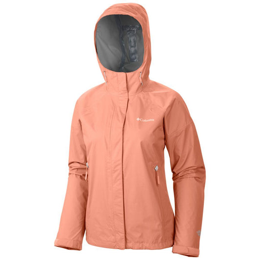 Columbia Women Orange Omni-Tech Sleeker Waterproof Rain Jacket