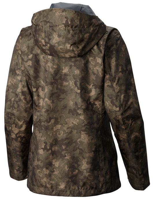 Columbia Women Green Omni-Tech Arcadia Print Waterproof Rain Jacket