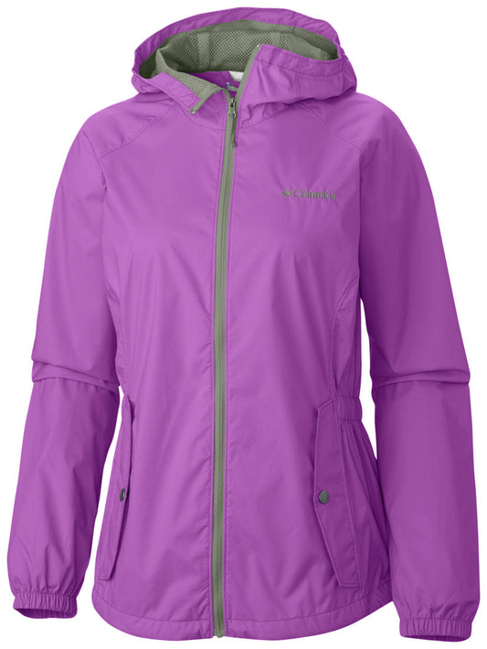 Columbia Women Purple Proxy Falls Waterproof Rain Jacket