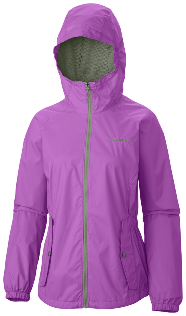 Columbia Women Purple Proxy Falls Waterproof Rain Jacket