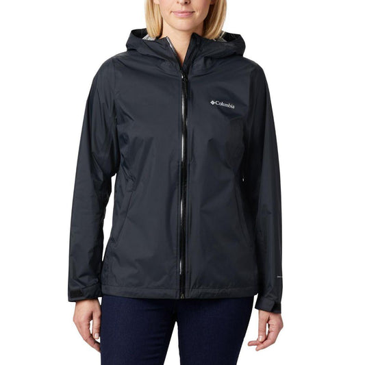 Columbia Women Black Omni-Wick EvaPOURation Waterproof Rain Jacket
