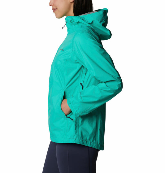 Columbia Women Green Evapouration Rain Jacket