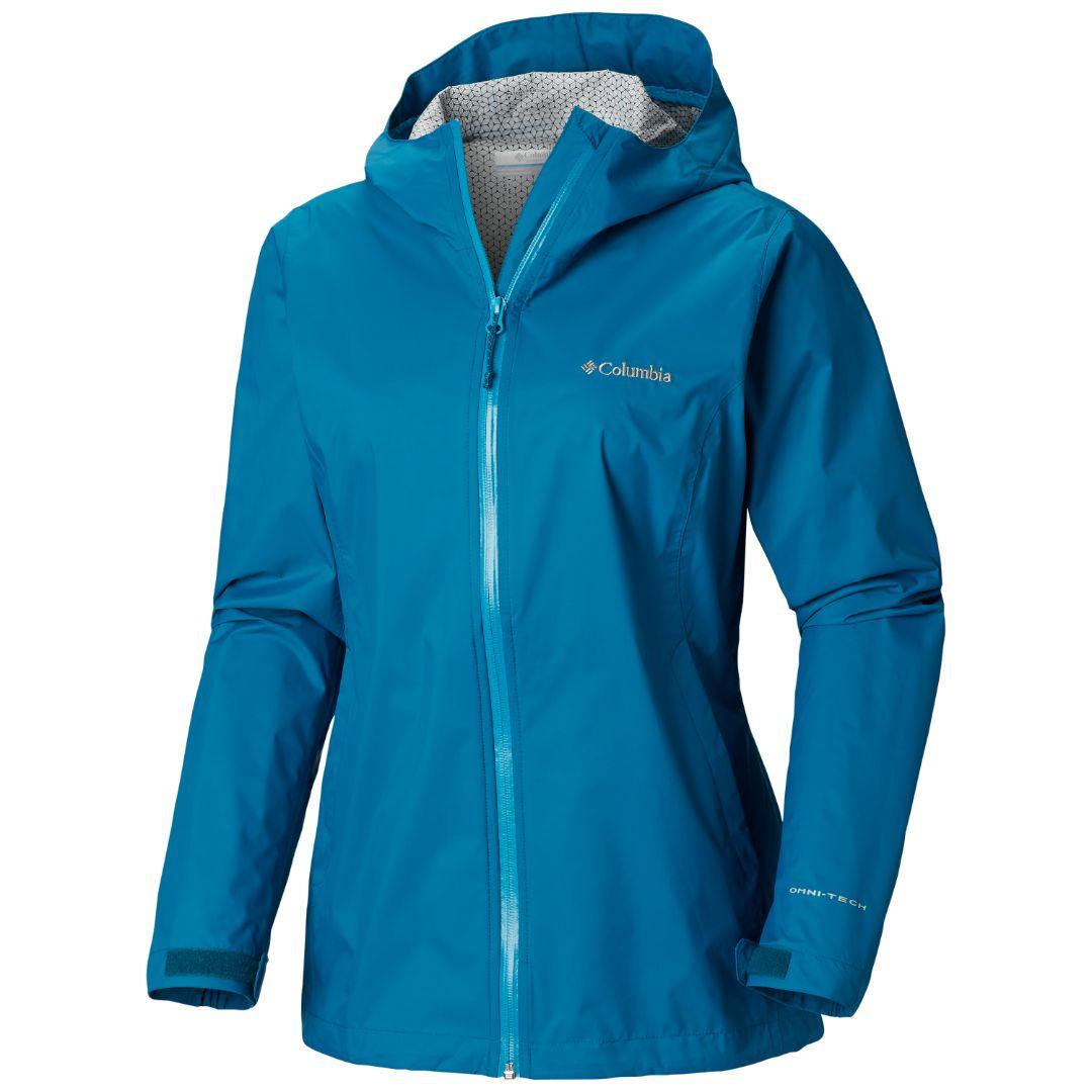 Columbia Women Blue Omni-Wick EvaPOURation Waterproof Rain Jacket