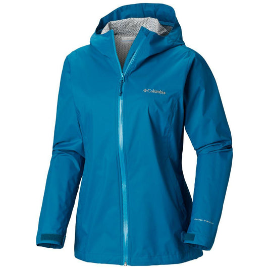 Columbia Women Blue Omni-Wick EvaPOURation Waterproof Rain Jacket