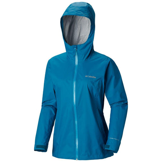 Columbia Women Blue Omni-Wick EvaPOURation Waterproof Rain Jacket