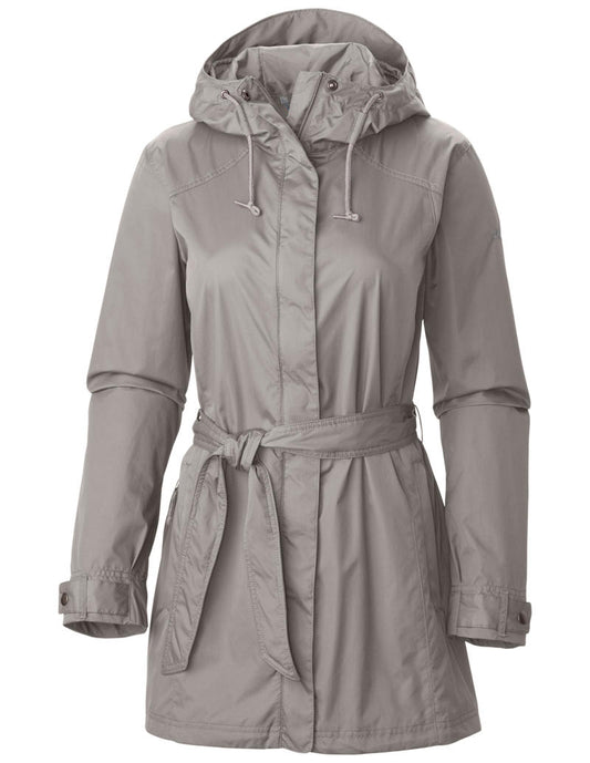 Columbia Women Grey Omni-Shield Pardon My Trench Rain Waterproof Rain Jacket