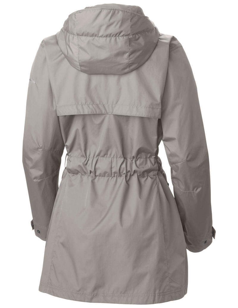 Columbia Women Grey Omni-Shield Pardon My Trench Rain Waterproof Rain Jacket