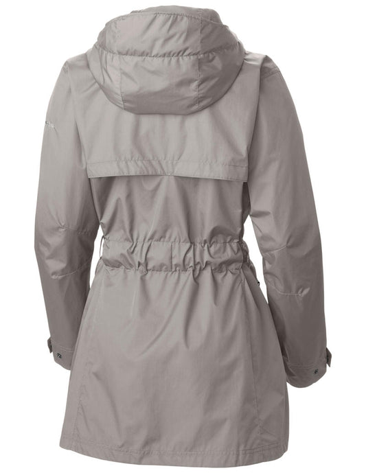 Columbia Women Grey Omni-Shield Pardon My Trench Rain Waterproof Rain Jacket