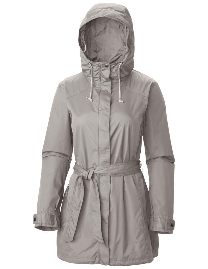 Columbia Women Grey Omni-Shield Pardon My Trench Rain Waterproof Rain Jacket