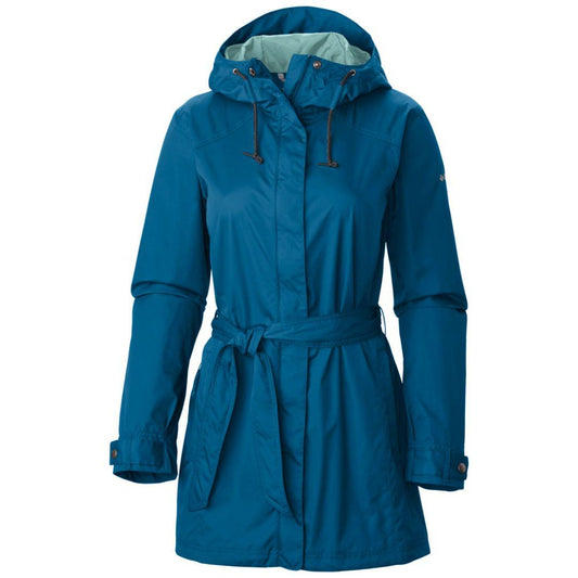 Columbia Women Blue Omni-Shield Pardon My Trench Rain Waterproof Rain Jacket