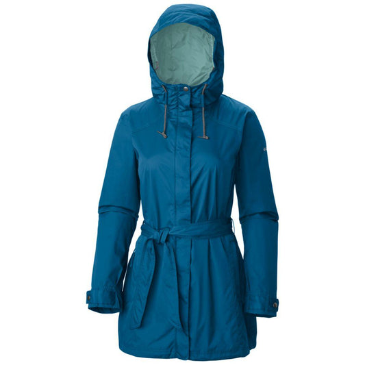 Columbia Women Blue Omni-Shield Pardon My Trench Rain Waterproof Rain Jacket