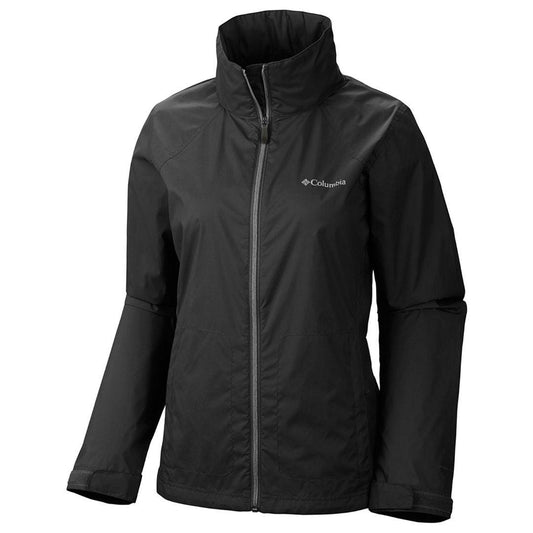 Columbia Women Black Omni-Shield Switchback II Waterproof Rain Jacket