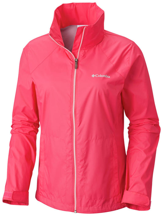 Columbia Women Red Omni-Shield Switchback II Waterproof Rain Jacket