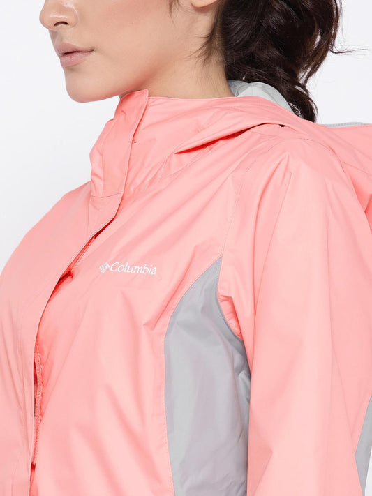 Columbia Women Orange Omni-Tech Arcadia II Waterproof Rain Jacket