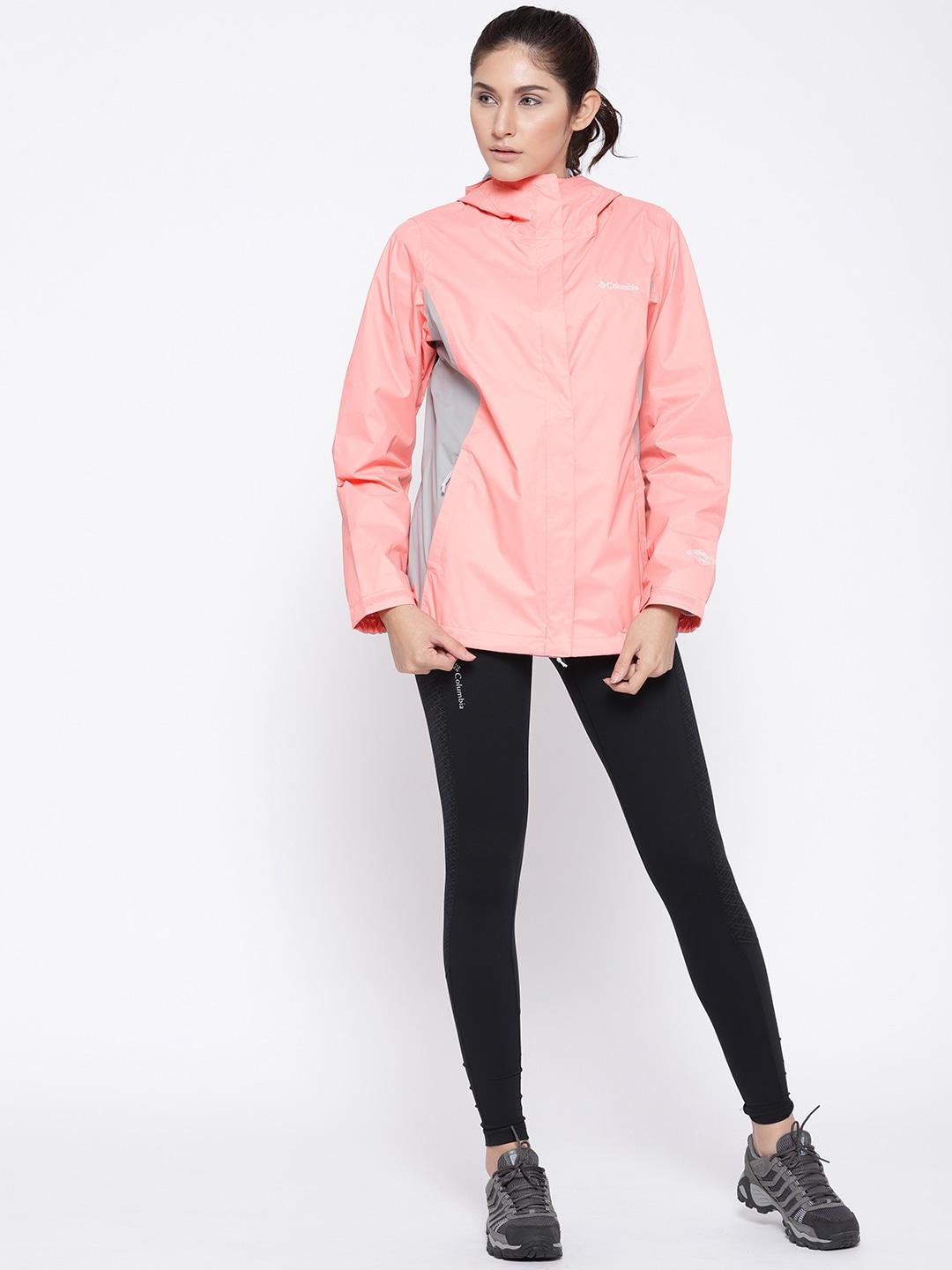 Columbia Women Orange Arcadia II Rain Jacket