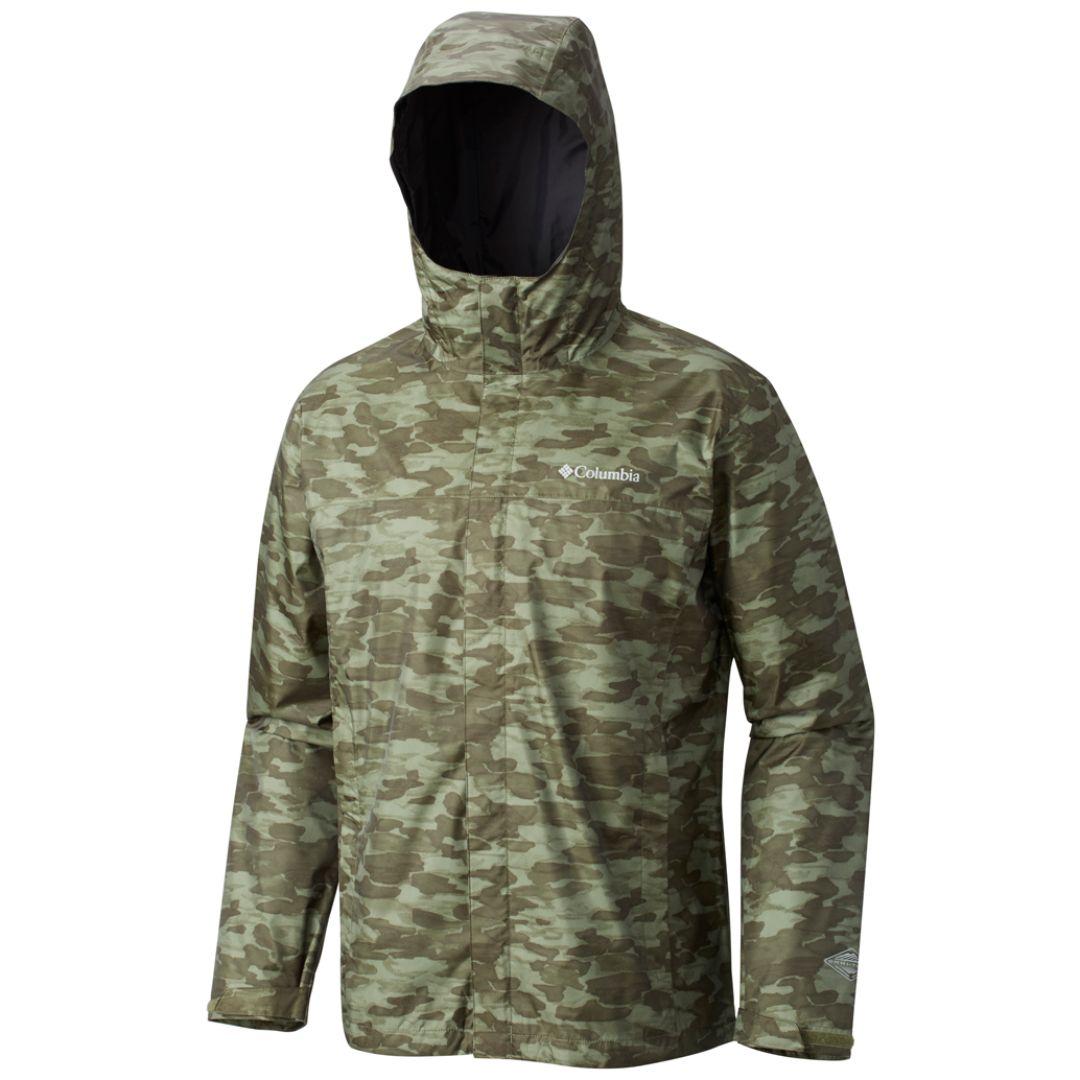 Columbia Men Green Watertight Printed Jacket Waterproof