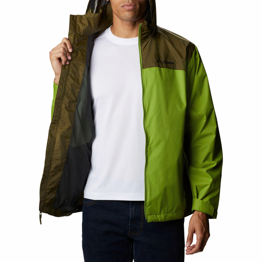 Columbia Men Green Omni-Shield Glennaker Lake Rain Waterproof Rain Jacket