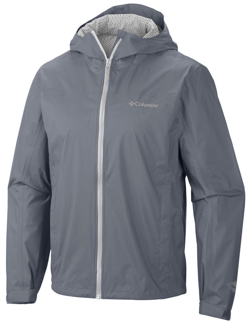 Columbia Men Grey Evapouration Rain Jacket