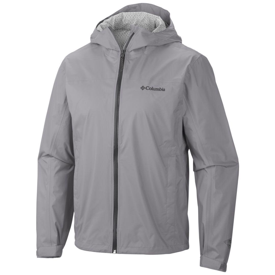 Columbia Men Grey Evapouration Rain Jacket