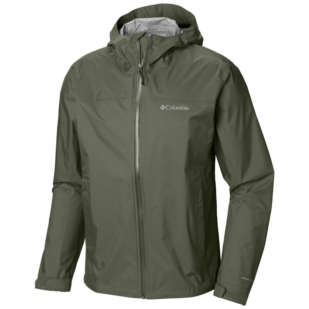 Columbia Men Olive Evapouration Rain Jacket