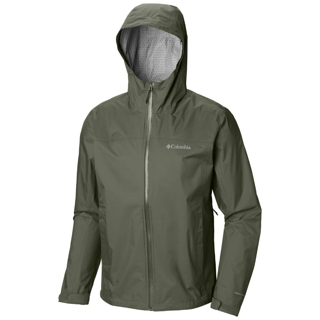 Columbia Men Olive Evapouration Rain Jacket