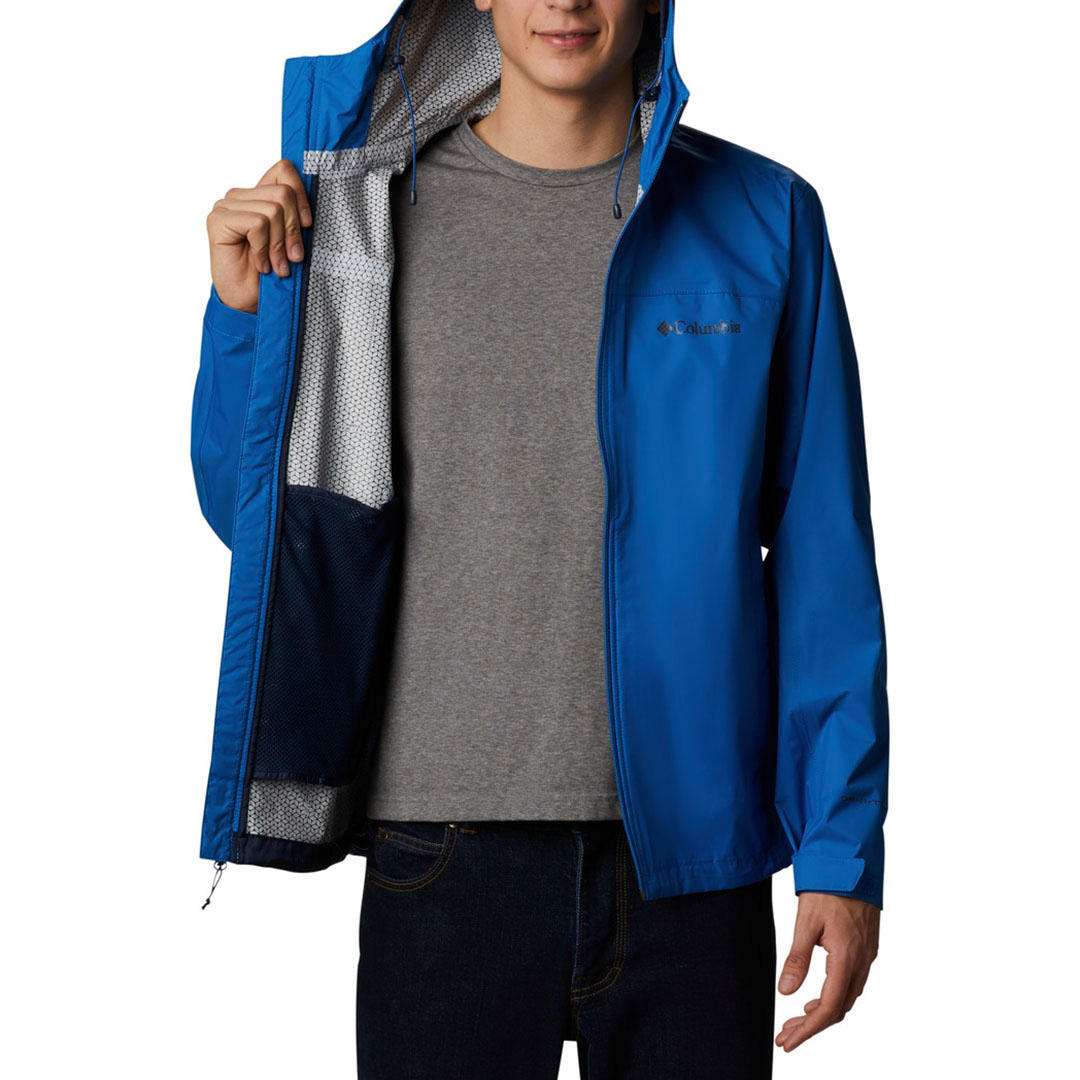 Columbia Men Blue Evapouration Rain Jacket