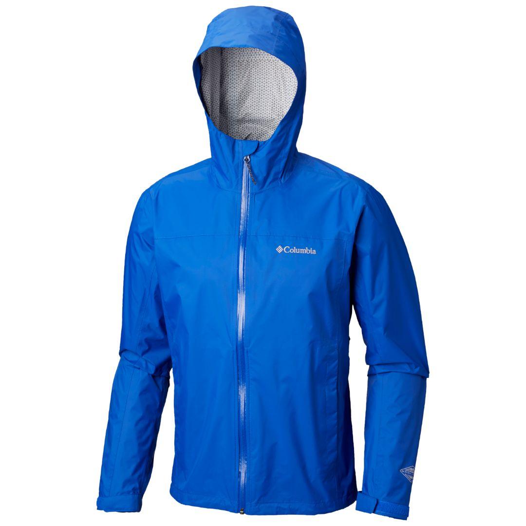 Columbia Men Blue Omni-Wick EvaPOURation Waterproof Rain Jacket