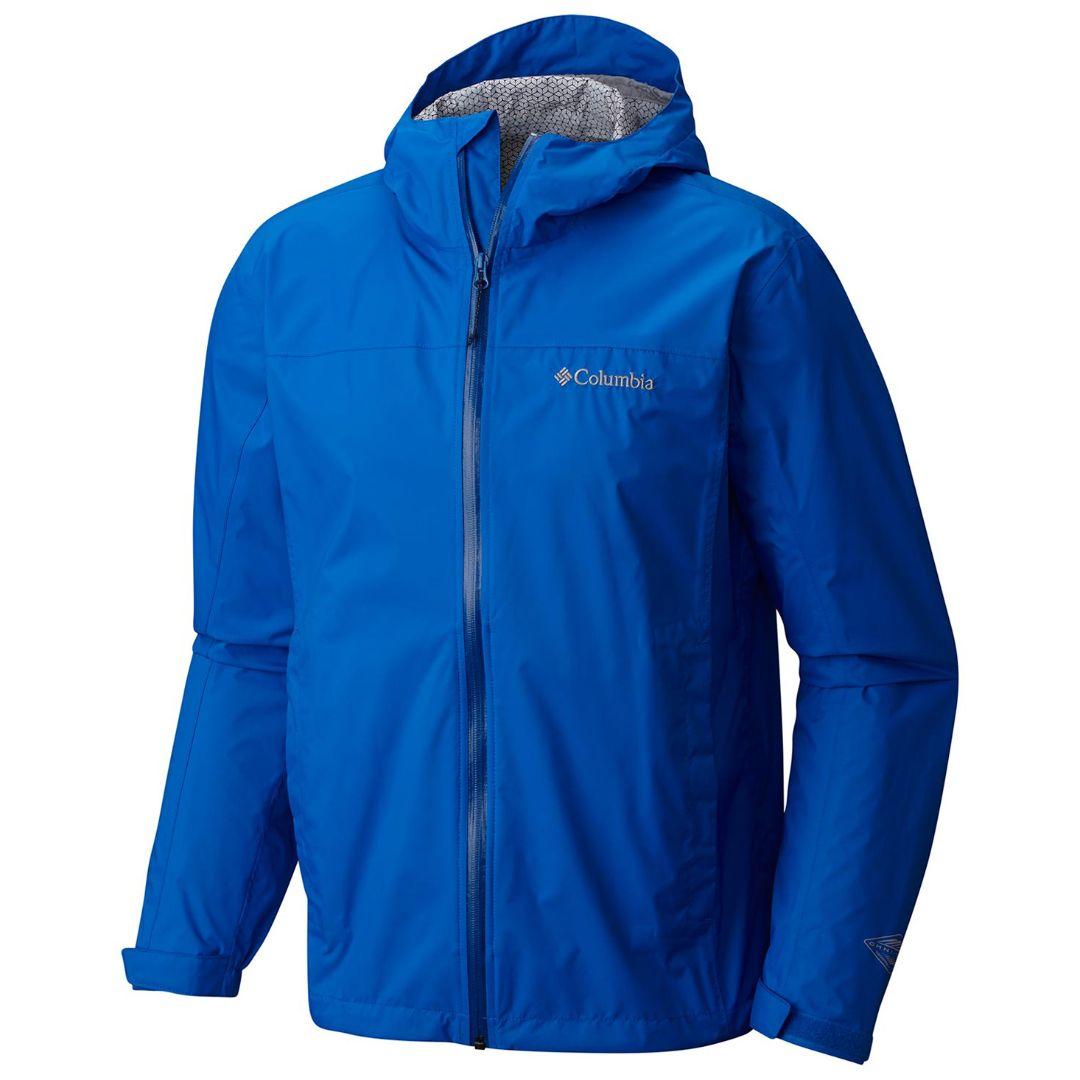 Columbia Men Blue Evapouration Rain Jacket