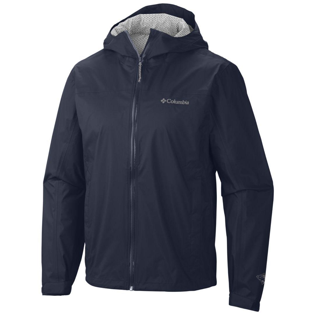 Columbia Men Navy Blue Evapouration Rain Jacket
