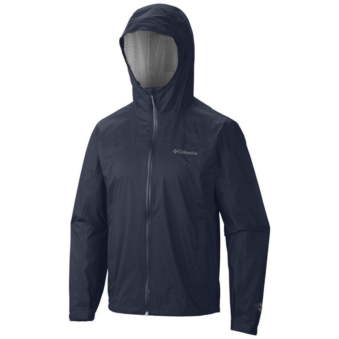 Columbia Men Navy Blue Evapouration Rain Jacket