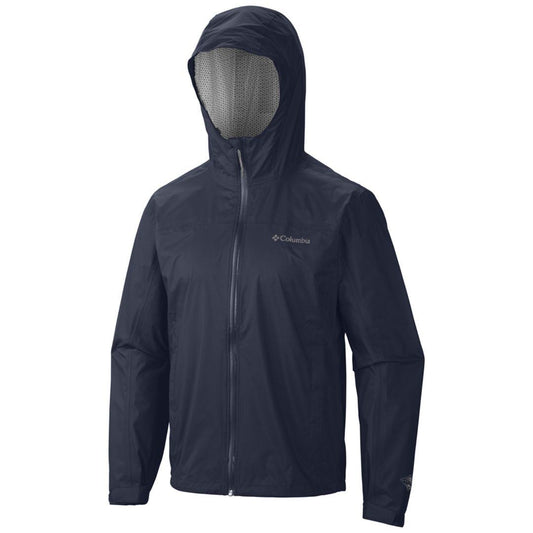Columbia Men Navy Blue Evapouration Rain Jacket