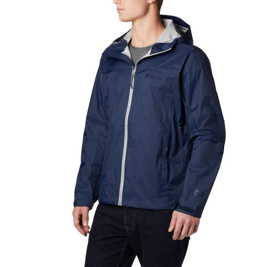 Columbia Men Navy Blue Evapouration Rain Jacket