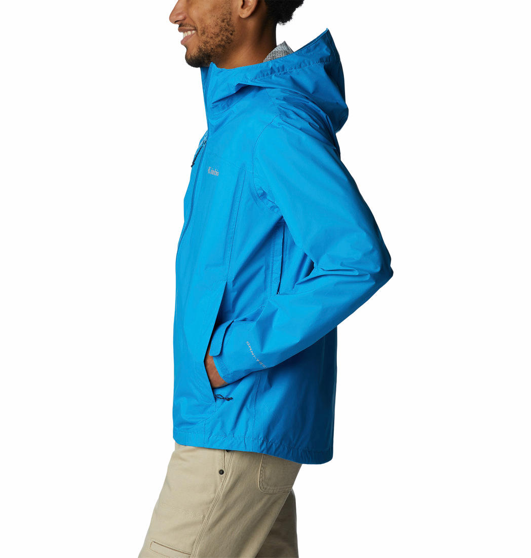 Columbia Men Blue Evapouration Rain Jacket