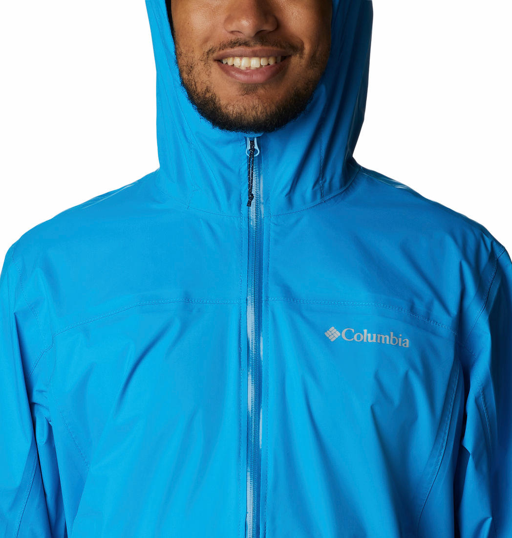 Columbia Men Blue Evapouration Rain Jacket