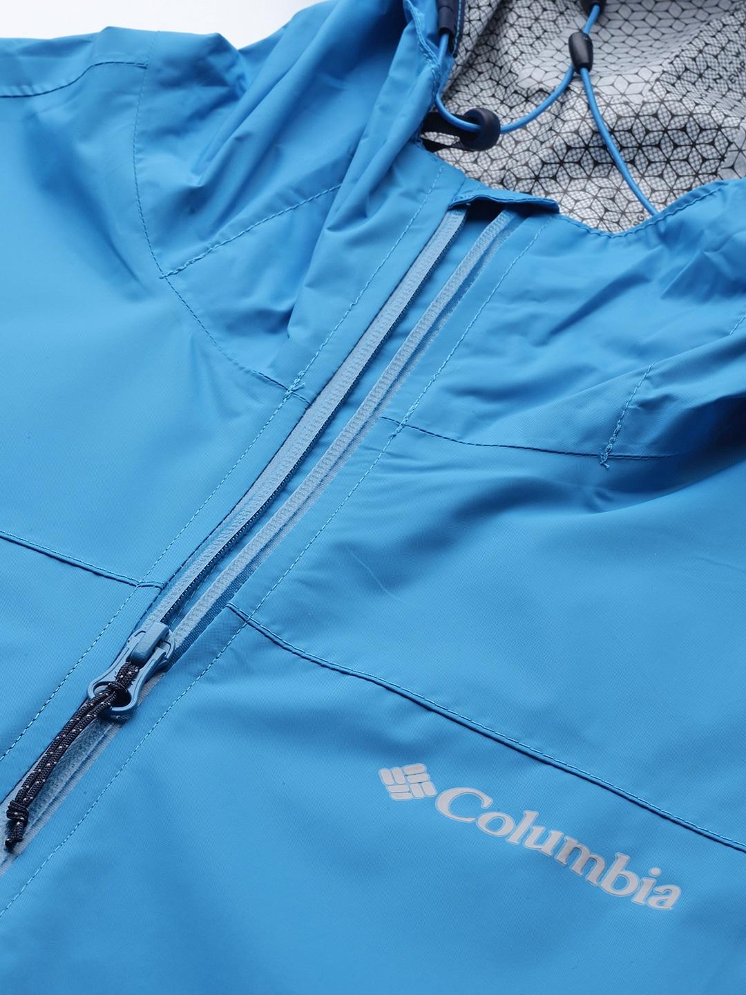 Columbia Men Blue Evapouration Rain Jacket