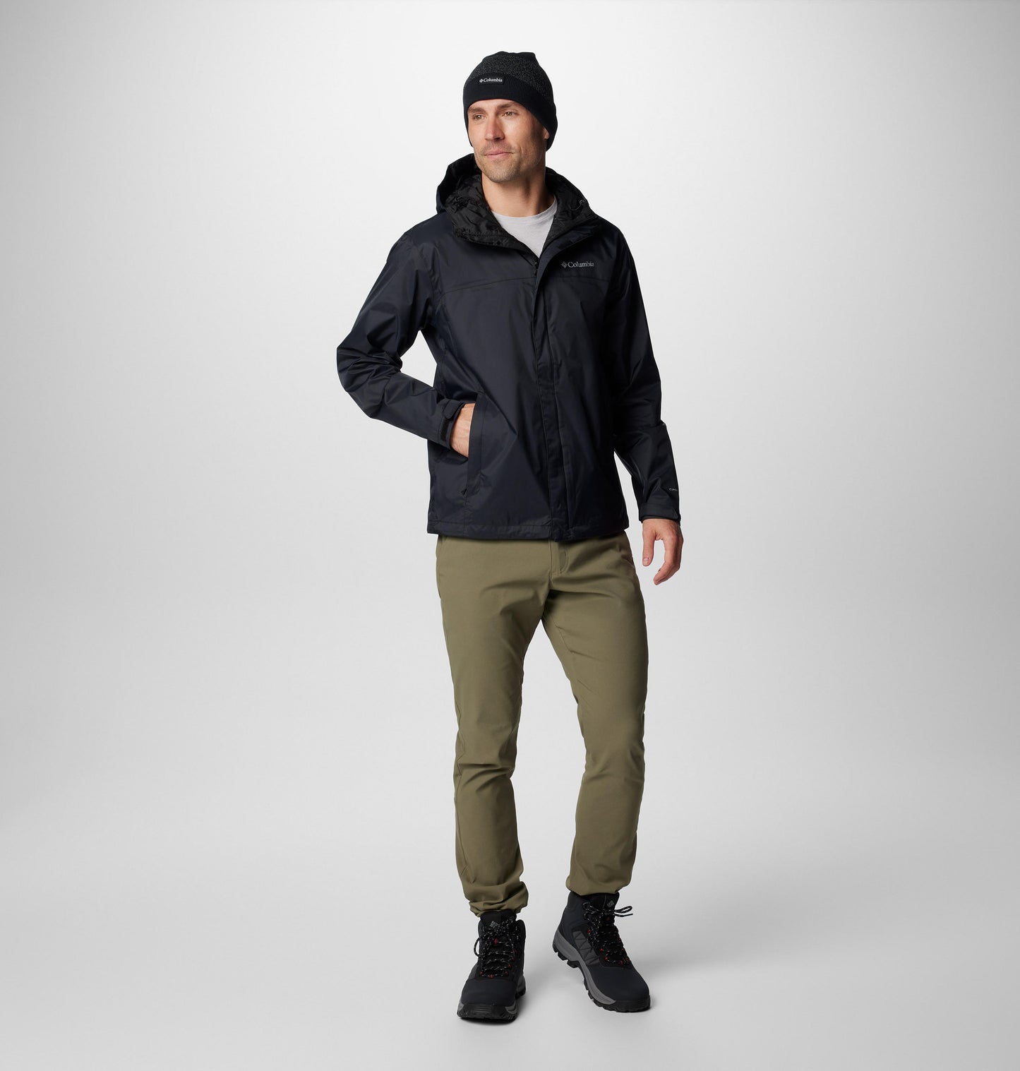 Columbia Mens Black Omni-Tech Watertight II Rain Jacket