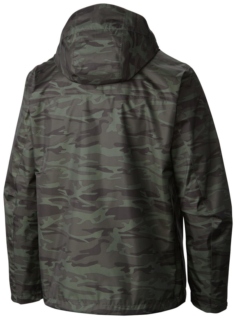 Columbia Men Green Watertight Printed Jacket Waterproof